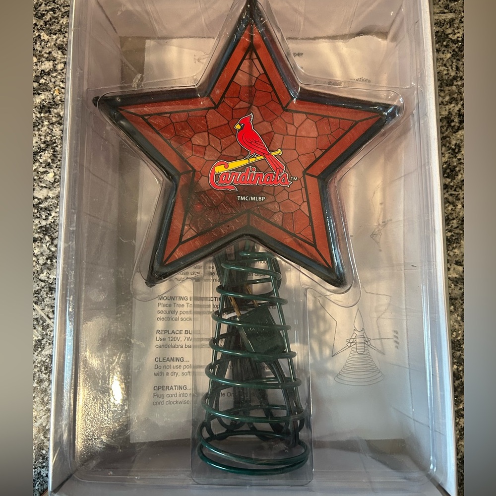 Cardinals Red Star Tree Topper